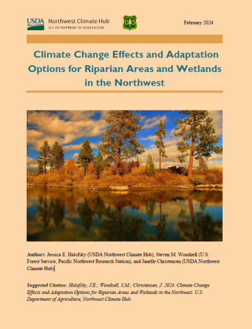 a screenshot of the cover of NW Riparian areas and wetlands technical guide