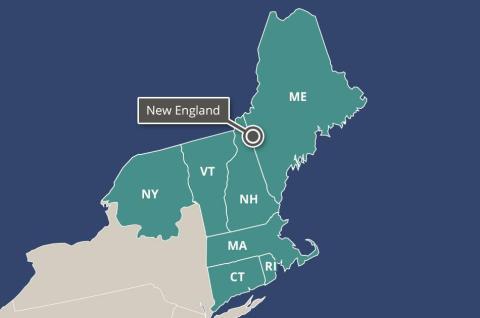 New England forest ecosystem vulnerability assessment area